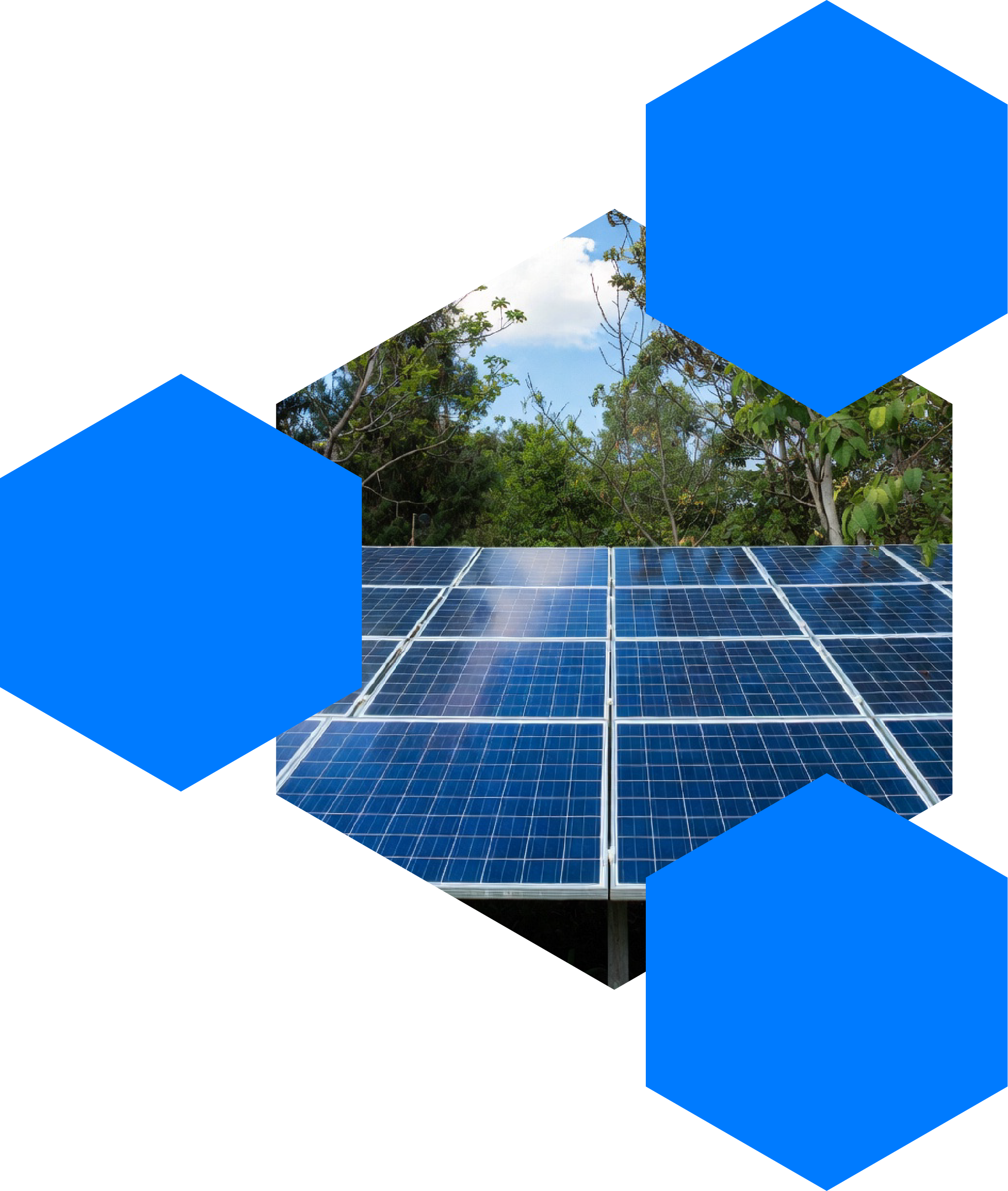 Solar panels mounted on a roof